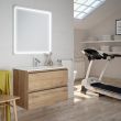 Meuble de salle de bain simple vasque 2 tiroirs TOURA et miroir Led VELDI 80cm - COSYNEO - INGBLTOURA80VELDI pas cher