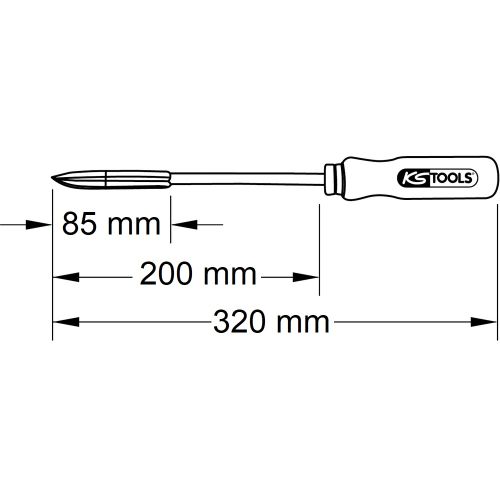 Grattoir triangulaire manche bois lame L 200 mm KS TOOLS 150.3251 photo du produit Secondaire 1 L