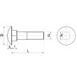 Vis à métaux tête ronde collet carrée A4 DIN 603 8X45 boîte de 100 - ACTON - 642138X45 pas cher Secondaire 3 S