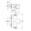 Mitigeur bain-douche thermostatique 1/2 mural GROHTHERM 2000 - GROHE - 34467-001 pas cher Secondaire 2 S