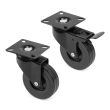 Set de 4 roulettes Black D.75mm sur platine - EMUCA - 2009017 pas cher Secondaire 1 S