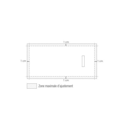 Receveur de douche recoupable KINEROCK 120x100 gris pierre bonde petit côté - KINEDO - RD956P pas cher Secondaire 1 L