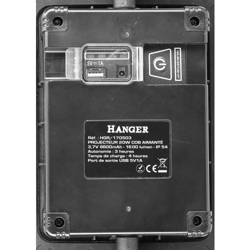 Projecteur de chantier LED 20W sur batterie Lithium - HANGER - 170503 pas cher Secondaire 2 L