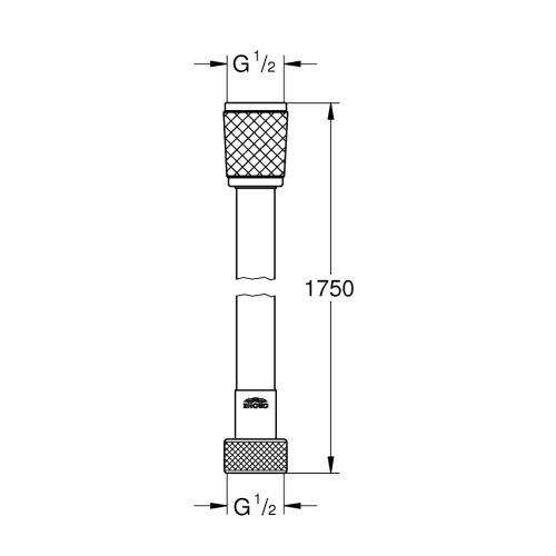 Flexible de douche RELEXAFLEX 1750mm GROHE 28154-001 pas cher Secondaire 1 L