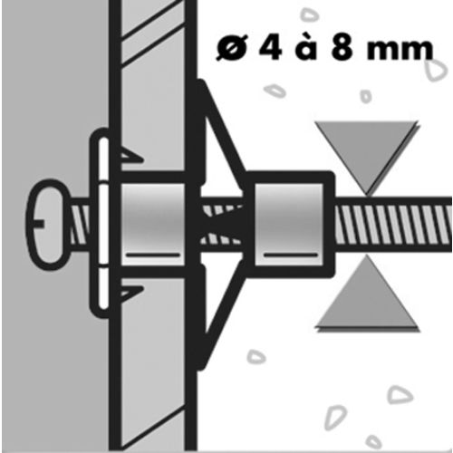 Pince d'expansion pour chevilles SUPER-FIX® 4-8mm - EDMA - 021355 pas cher Secondaire 3 L