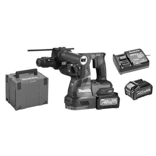 Perforateur SDS Plus 40V + 2 batteries XGT 4Ah + chargeur + coffret MAKPAC - MAKITA - HR004GM201 pas cher