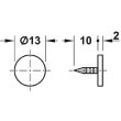 Contre plaque ronde pour fermeture magnétique largeur 1,2cm finition zinguée - HAFELE - 246.08.910 pas cher Secondaire 1 S