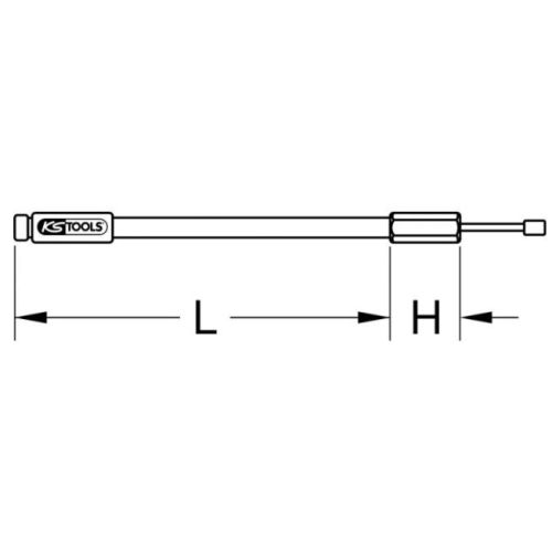 Vis de force hydraulique L 410 mm D 36 mm KS TOOLS 615.0003 photo du produit Secondaire 1 L