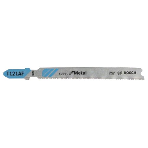 Pack de 5 lames de scie sauteuse T 121 AF Speed for Metal 92 mm BOSCH 2608636699 photo du produit