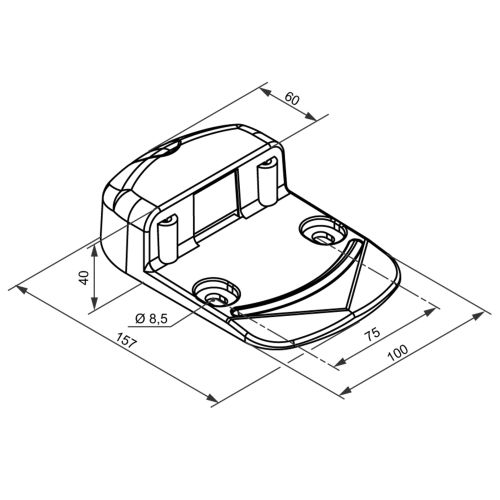 Sabot de portail à visser polyamide noir - TIRARD - QA592308 pas cher Secondaire 1 L