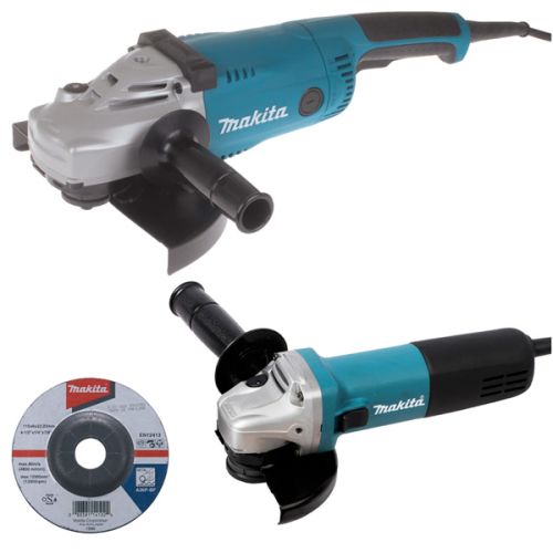 Pack Meuleuses d'angles 125 mm 840W et 230 mm 2200W en coffret standard -  MAKITA - DK0053G