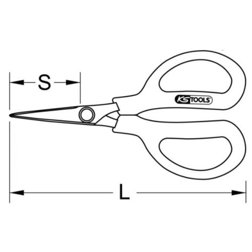 Ciseau pour Kevlar ergonomique L 160 mm KS TOOLS 118.0065 photo du produit Secondaire 1 L