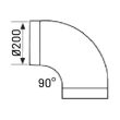 Coude galvanis&eacute; 90&deg; CD 200/90 sans joint S&P 864329 photo du produit Secondaire 1 S