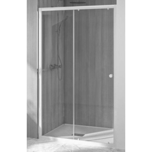 Porte coulissante SUPRA III C 120cm chromé verre transparent - KINEDO - PA1541CTN pas cher