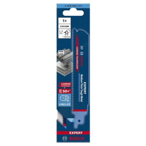 Lame de scie sabre Medium-Thick Tough Metal S 955 HHM BOSCH EXPERT 2608900373 photo du produit Secondaire 5 L