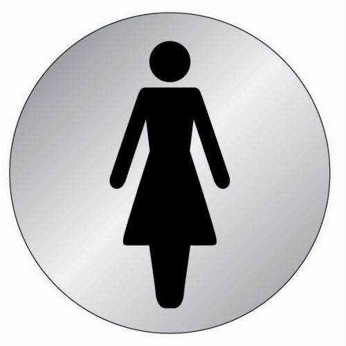 Plaque signalétique en Aluminium brossé ''Toilette femme'' D.75 mm NOVAP 4383033 photo du produit Principale L