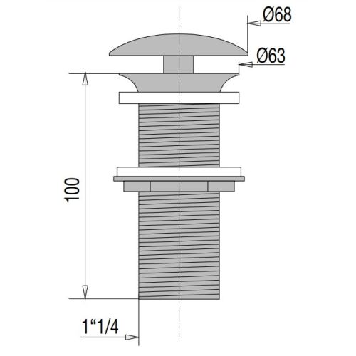 Bonde de lavabo champingon D62 sans lanterne - VALENTIN - 00 123500 000 00 pas cher Secondaire 2 L