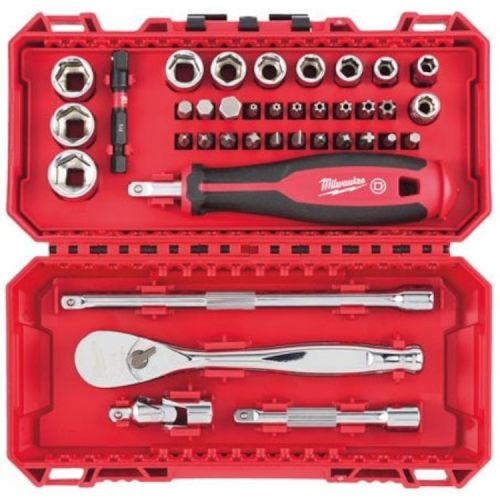 Coffret de 38 pièces de clés et douilles à cliquet 1/4'' avec embouts MILWAUKEE 4932498381 photo du produit Secondaire 1 L