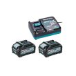 Pack de 3 outils 40V (DF001G + GA005G + TD001G) + 2 batteries 4Ah + chargeur + coffret MAKPAC - MAKITA - DK0125G301 pas cher Secondaire 4 S