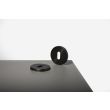 Paire de rosaces Jade Slim en inox clé L ronde noire HERACLES B-INOX-SL06N photo du produit Secondaire 2 S