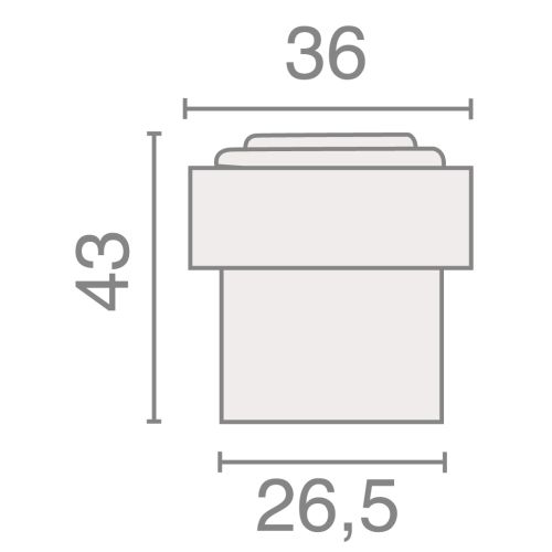 Butoir de sol inox 3643 massif - HERACLES - I-3643IX pas cher Secondaire 2 L