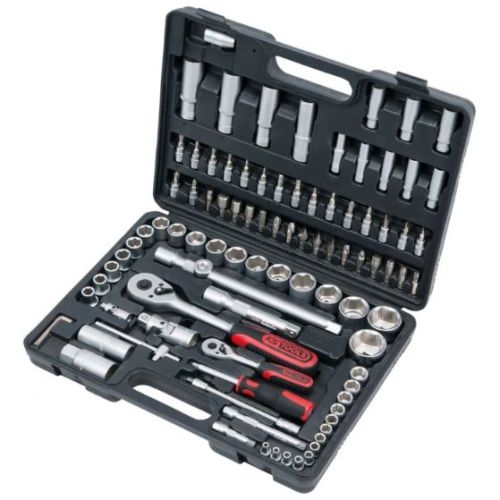 Coffret de douilles et accessoires F6 1/4'' - 1/2'' 6 pans 94 pièces KS TOOLS 911.0694 photo du produit Secondaire 1 L