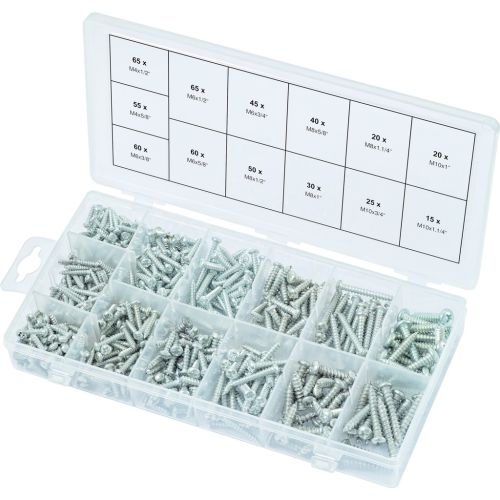 Assortiment de vis auto-taraudeuses à tête ronde 550 pièces photo du produit