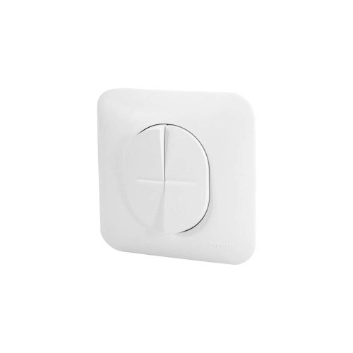 Double interrupteurs va-et-vient OVALIS 10A avec plaque blanc - SCHNEIDER ELECTRIC - S266214 pas cher Principale L