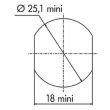 Batteuse PTT pour boîtes aux lettres fixation écrou - RONIS - 29012 pas cher Secondaire 2 S