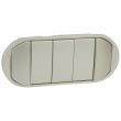Enjoliveur large CELIANE pour interrupteur, va-et-vient ou poussoir 5 commandes LEGRAND 068311 photo du produit