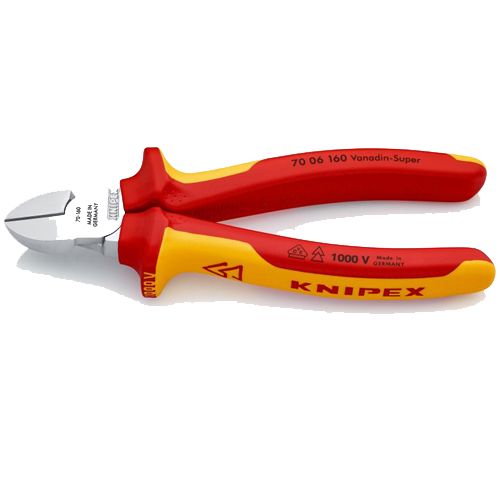 Pince coupante isolante 1000 V 160 mm KNIPEX 70 06 160 photo du produit