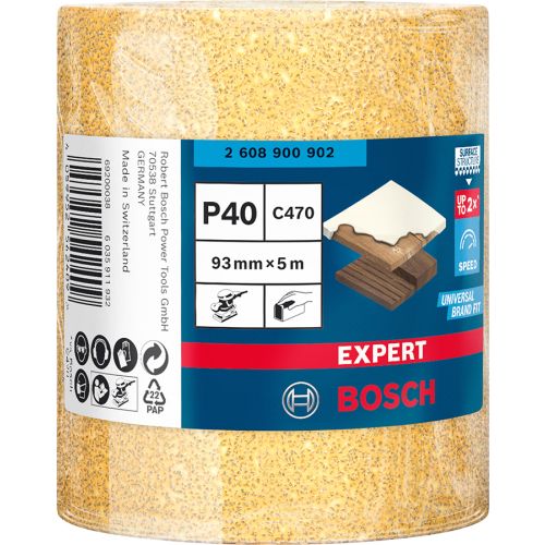 Rouleau abrasif Expert C470 pour ponçage manuel 93 mm x 5 m G40 BOSCH 2608900902 photo du produit Secondaire 4 L