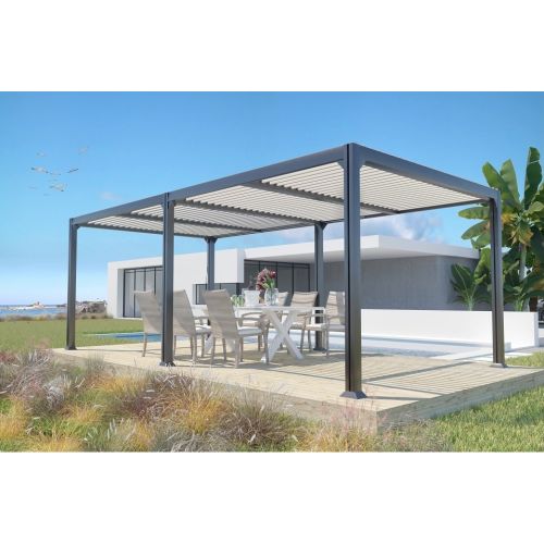 Pergola autoportante 3x6 m - COULEURS DU MONDE - MEMPHIS pas cher