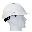 Casque de chantier visière longue KARA blanc - AUBOUEIX - 0031LTC pas cher