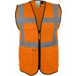 Gilet de signalisation haute visibilit&eacute; orange multipoches taille M SINGER SAFETY GARO02 photo du produit Secondaire 2 S