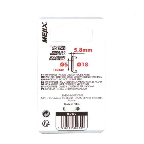 Molettes pour coupe tubes 18 x 5,8 x 5 mm MEJIX 180430 photo du produit Secondaire 3 L