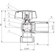 Robinet de machine à laver tête 1/4 de tour - GARIS - B01-RMLS pas cher Secondaire 4 S