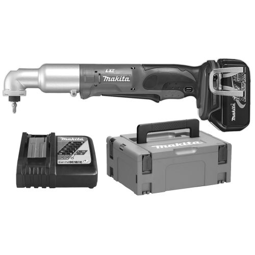 Visseuse d'angle à chocs LXT 18V Forme C - 60Nm + chargeur rapide + coffret MAKPAC - MAKITA - DTL061RTJ pas cher