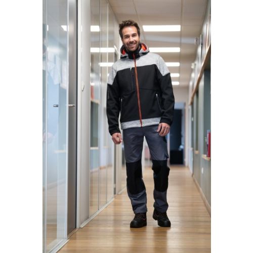 Veste BANJO Softshell noir gris TM COVERGARD 5BAN01000M photo du produit Secondaire 3 L