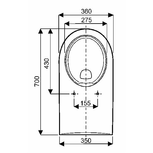 Cuvette suspendue PARACELSUS 2 rimfree blanc rallongée PMR - ALLIA - 3992000 pas cher Secondaire 1 L