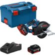 Scie circulaire 18 V GKM 18V-50 + 2 batteries GBA 5 Ah + chargeur en coffret L-BOXX BOSCH 06016B8002 photo du produit