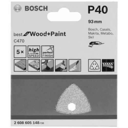 Disque abrasif C470 Best for Wood and Paint 93mm - BOSCH - 2608605148 pas cher Secondaire 2 L