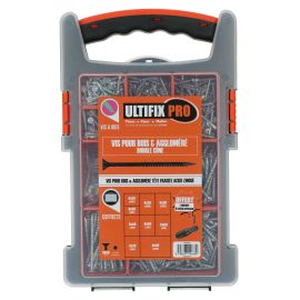 Coffret de 1000 vis agglomérées Ultima à tête fraisée zinguée 6 lobes internes photo du produit Principale M