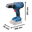 Perceuse à percussion 18 V GSB 18V-21 + 2 batteries 2 Ah + chargeur GAL 18V-40 en coffret L-BOXX BOSCH 06019H1107 photo du produit Secondaire 1 S