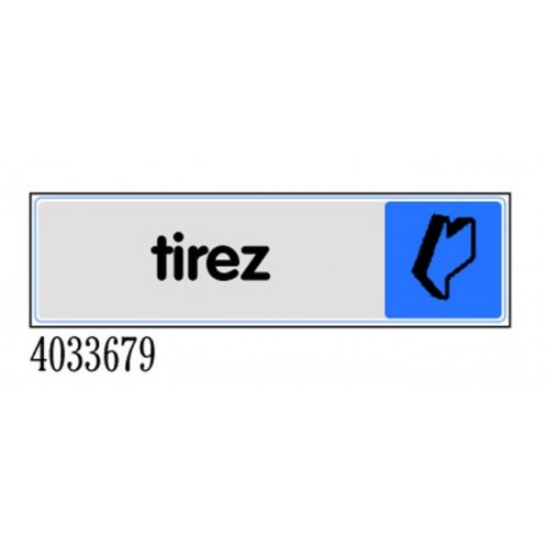 Plaquette de porte ''Tirez'' en Plexiglas 170x45mm  - NOVAP - 4033679 pas cher Principale L