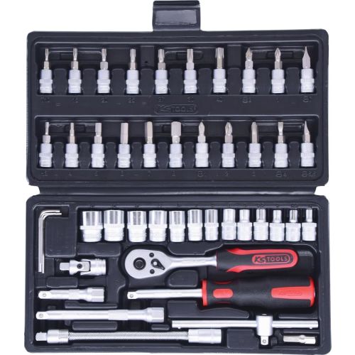 Coffret de douilles et accessoires 1/4 '' 46 pièces KS TOOLS 911.0646 photo du produit