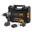 Perceuse-visseuse à percussion 18 V POWERSTACK Brushless + 2 batteries + chargeur + coffret T-STAK DEWALT DCD85ME2GT-QW photo du produit