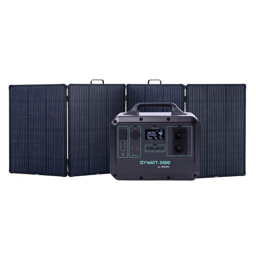 Pack station énergie portative IZYWATT 2400 + panneau solaire cadré 315W - ORIUM - 39222 pas cher