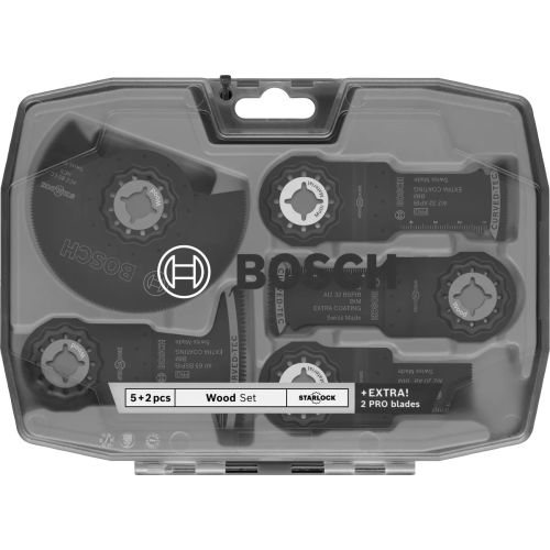 Coffret de 7 accessoires Starlock spécial bois - BOSCH - 2608669097 pas cher Secondaire 2 L