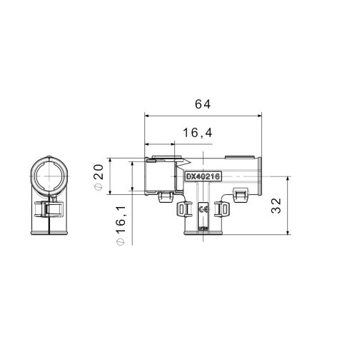 Sachet de 30 tés ouvrables RK diamètre 16mm - GEWISS - DX40216 pas cher Secondaire 1 L
